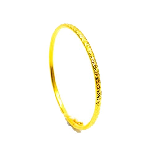Stamping pipe gold bangle