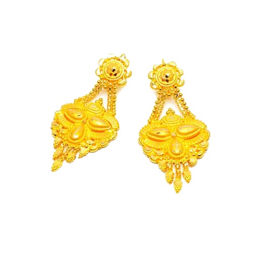 Hanging lappa gold earrings